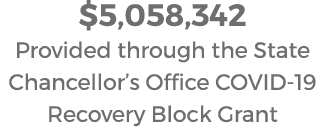 $5,058,342 Provided through the State Chancellor’s Office COVID 19 Recovery Block Grant