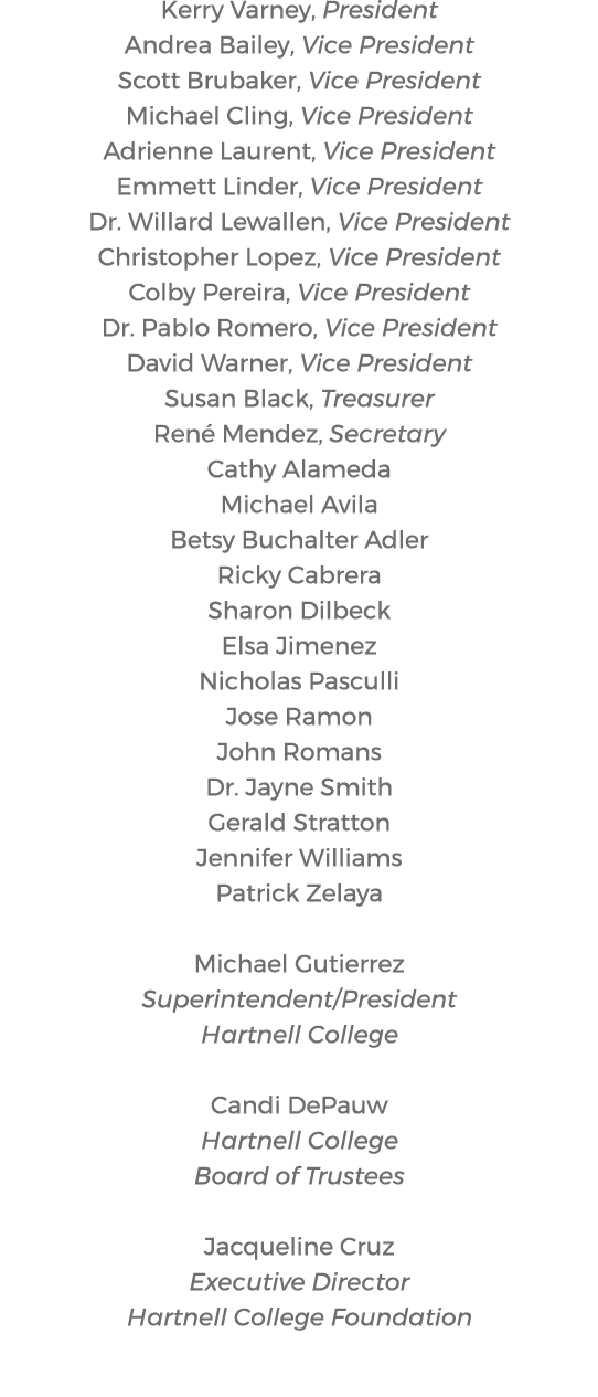 Kerry Varney, President Andrea Bailey, Vice President Scott Brubaker, Vice President Michael Cling, Vice President Ad...